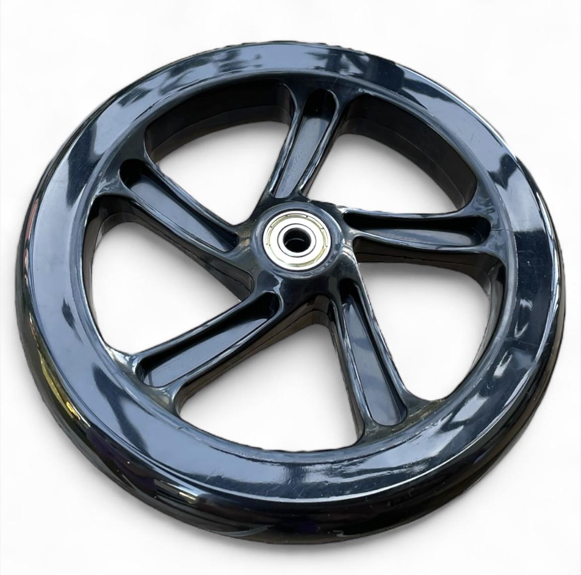 Колесо для самоката PU з підшипниками 608 175х30 мм Чорний