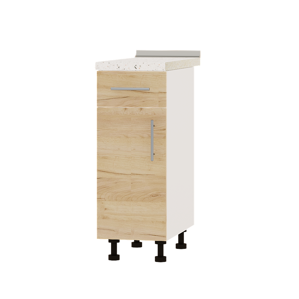 Шафа нижня Еверест Оптіма модуль Низ Н74-300 30х47х85 см Дуб крафт золотий/Білий (01441)