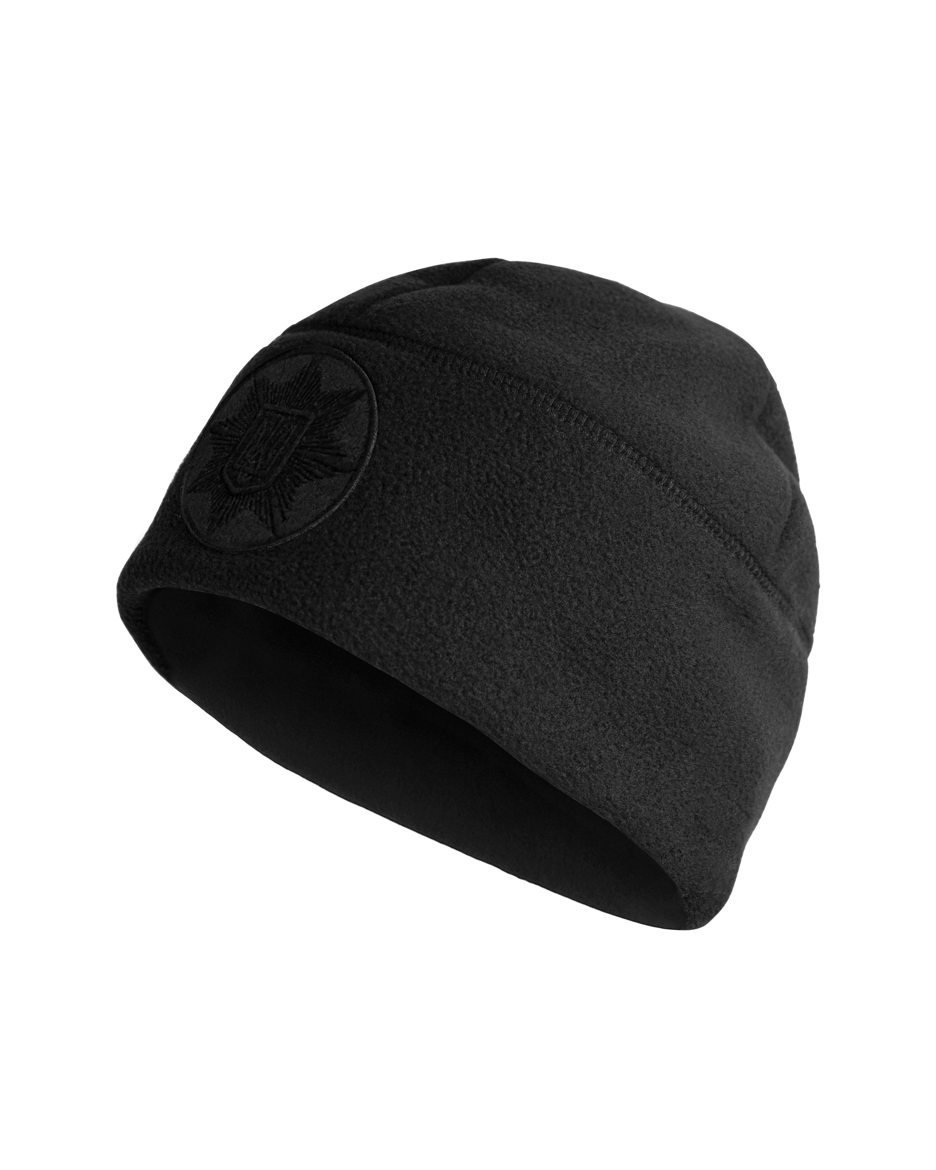 Шапка флисовая полиция с кокардой р. 60 Черный (SHAP-7.2.60)