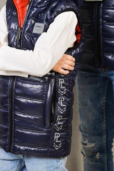 Жилет дитячий двосторонній 134 см Синій із червоним (2702178643) - фото 3