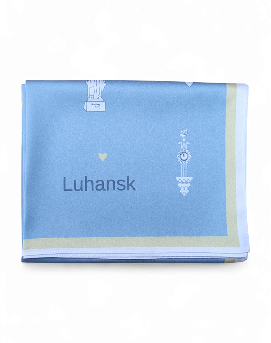 Хустинка Мій Луганськ жіноча SOFT25 блакитна One size