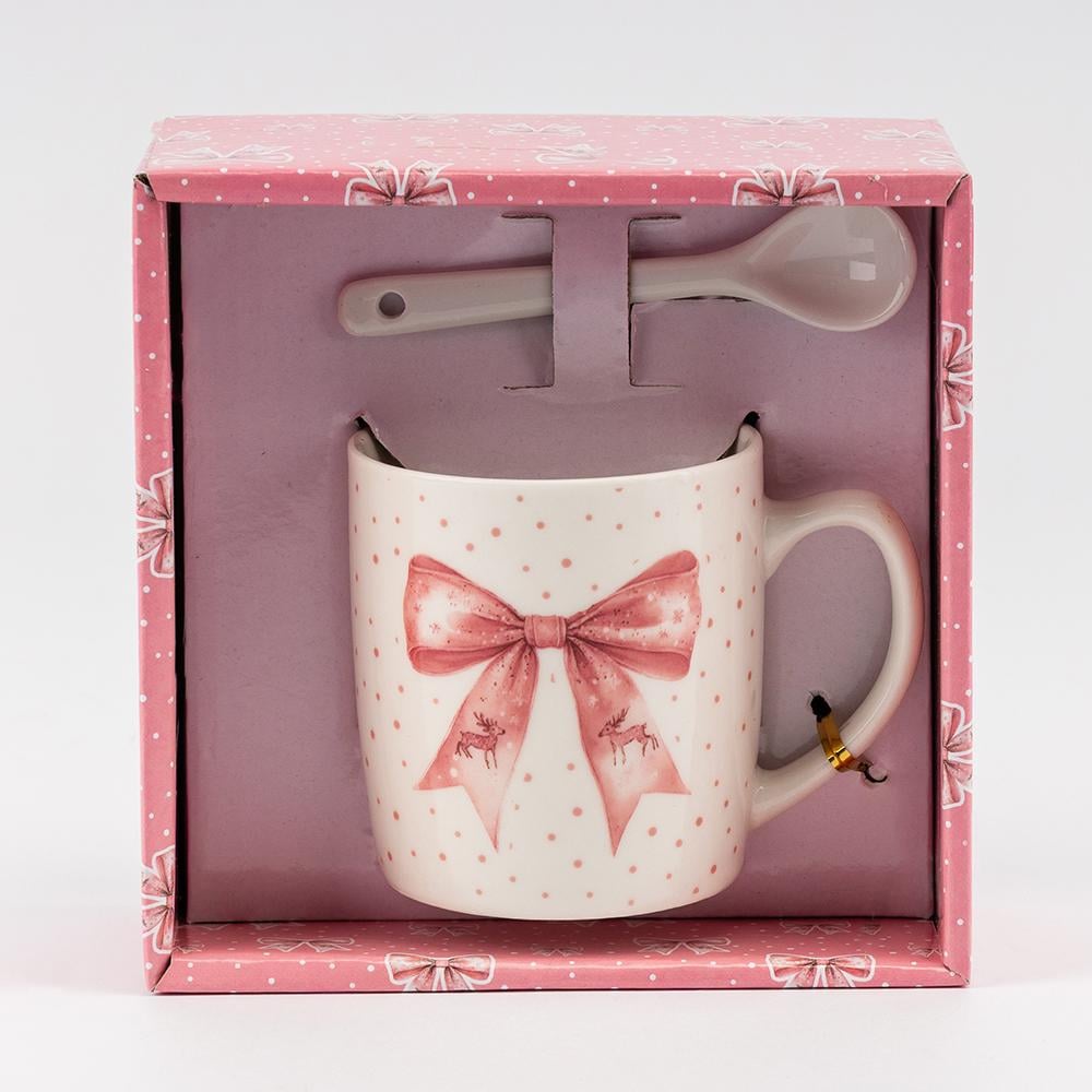 Чашка с ложечкой Розовый бантик 200 мл (9250-008) - фото 3 Чашка с ложечкой Розовый бантик 200 мл (9250-008) - фото 3