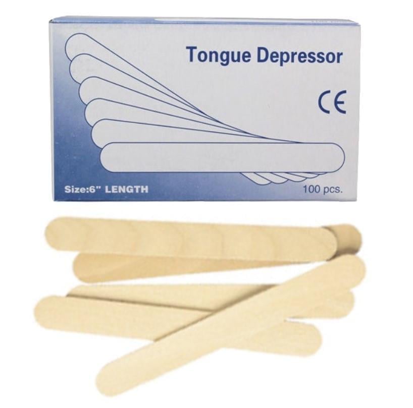 Шпатель деревянный косметологический 15х1,8 см 100 шт. (1289539582)