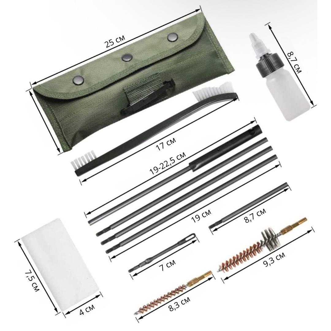 Набір для чищення автомата Mil-Tec калібр 5,56 7,62 зі сталі/латуні/пластику з нейлоновим мішком (2437002579) - фото 10