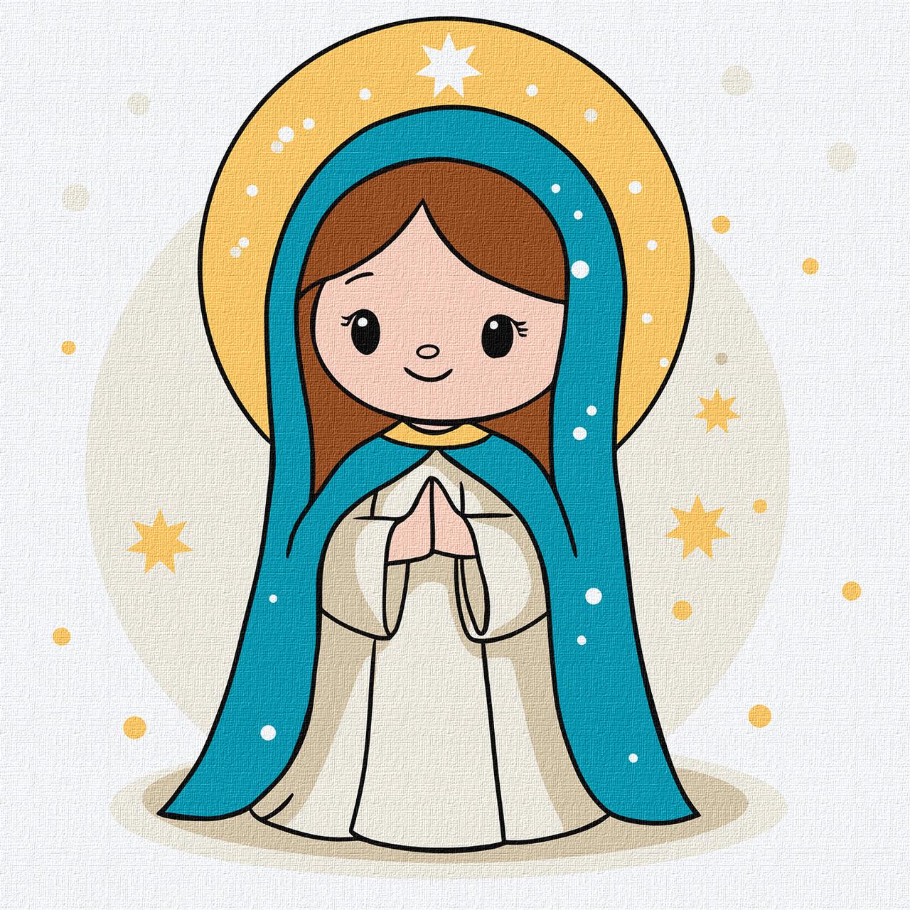 Картина по номерам Ideyka Нежность и милосердие 25х25 см (2824289857)