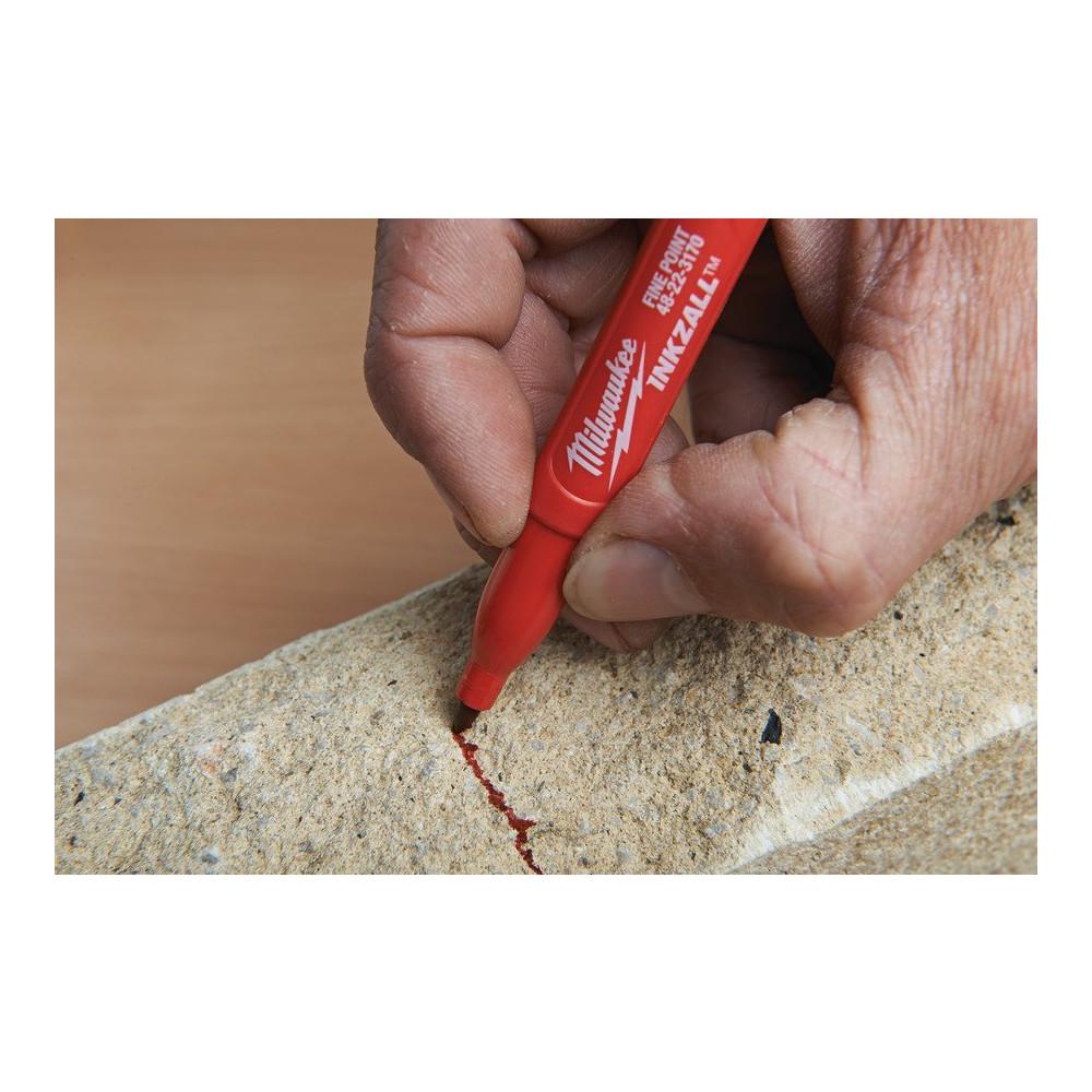 Маркер Milwaukee InkZAll тонкий Червоний (48223170) - фото 3 Маркер Milwaukee InkZAll тонкий Червоний (48223170) - фото 3