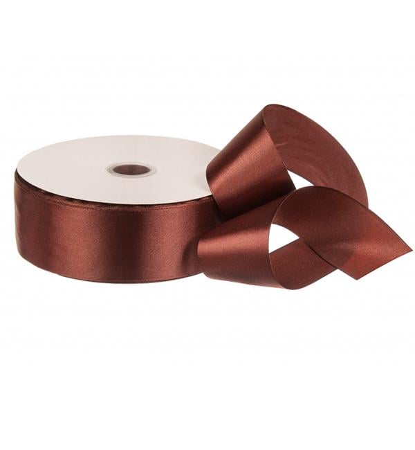Лента атласная 5 см/91,4 м Шоколадный (32)