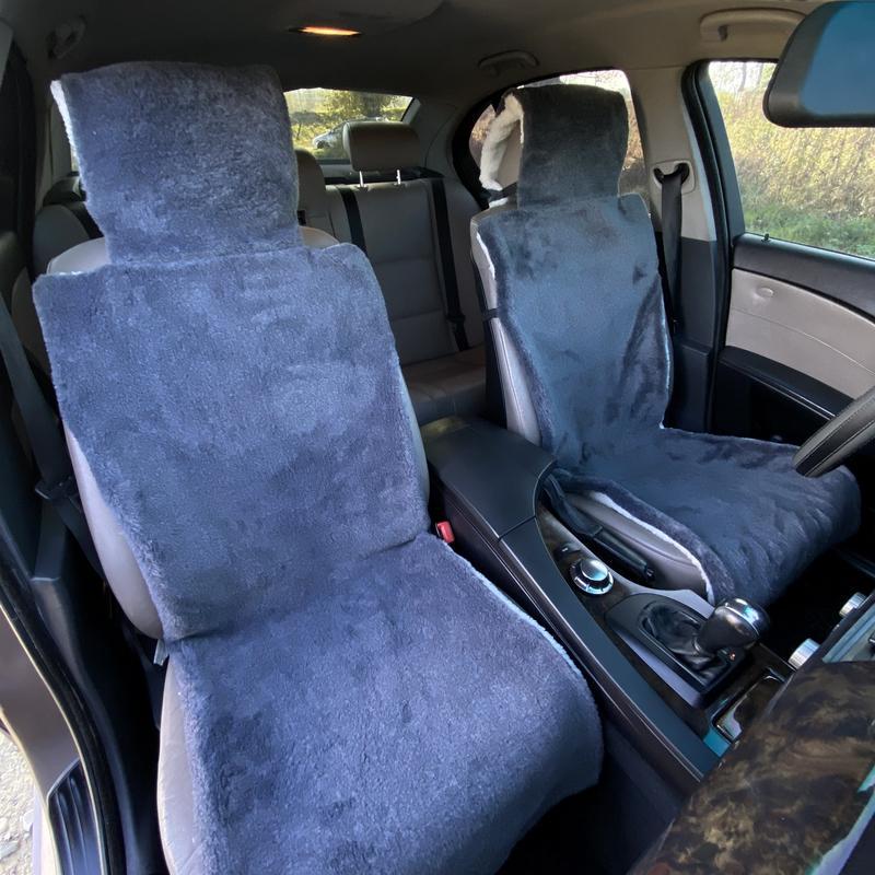 Накидка на сиденье автомобиля из овчины Sheepskin эко-шерсть 2 шт. 50 см Серый (417) Накидка на сиденье автомобиля из овчины Sheepskin эко-шерсть 2 шт. 50 см Серый (417)