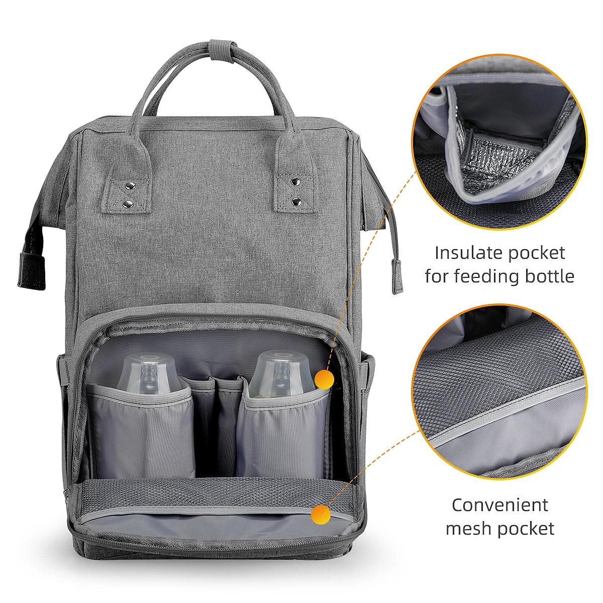 Сумка-рюкзак для мам Mark Ryden Supermom MR8703 з кріпленням на коляску Сірий (1973) - фото 8 Сумка-рюкзак для мам Mark Ryden Supermom MR8703 з кріпленням на коляску Сірий (1973) - фото 8