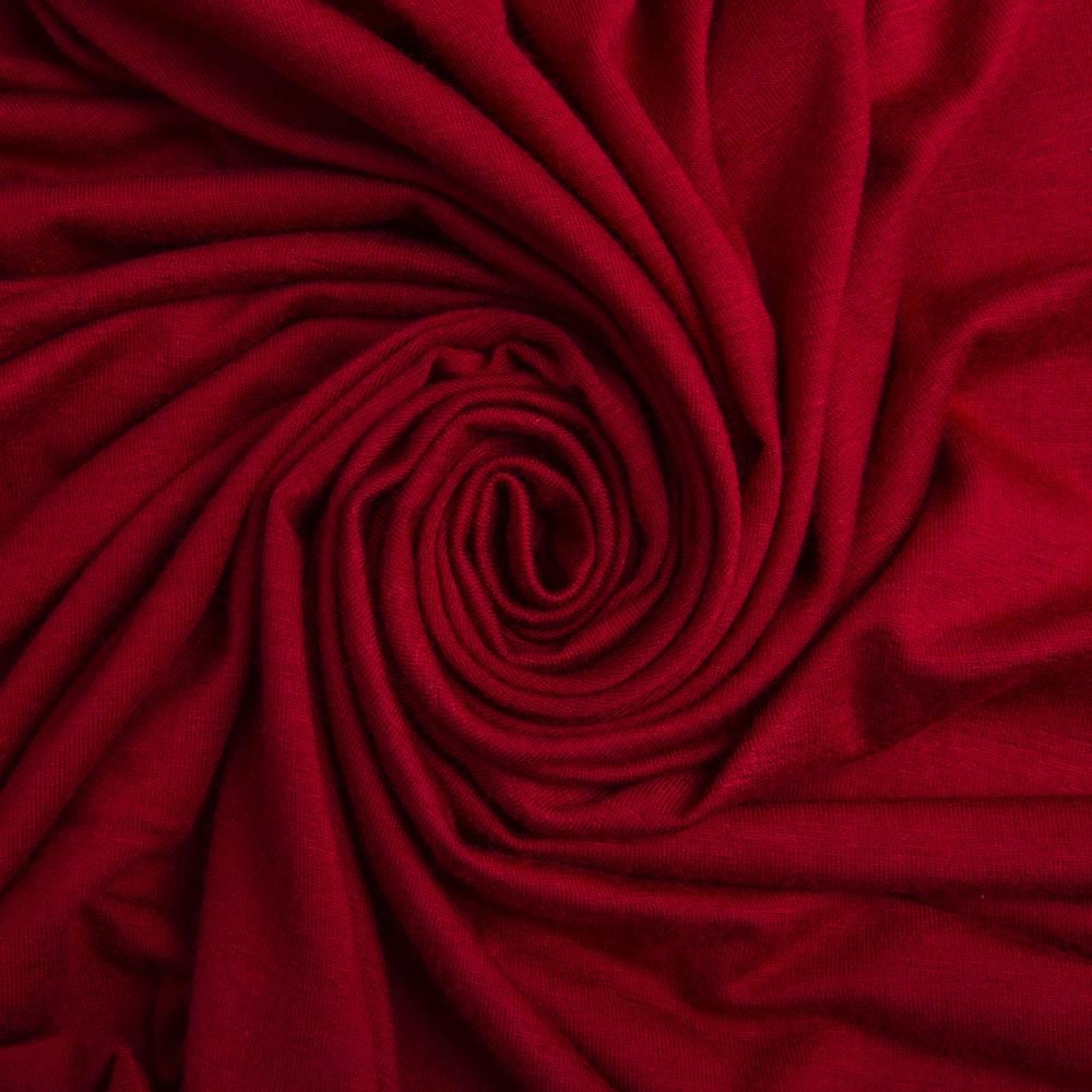 Ткань трикотаж вискоза Валенсия вишня