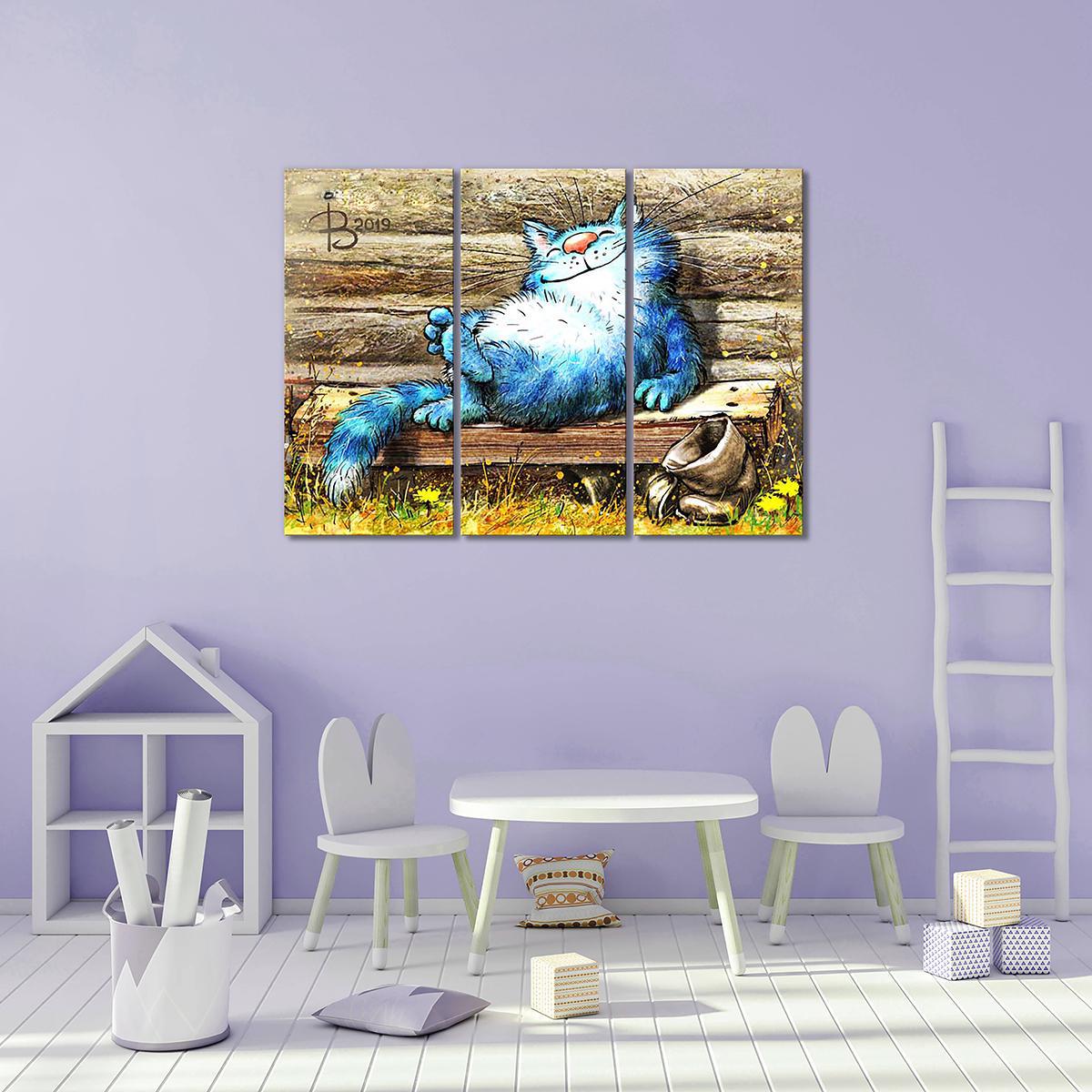 Модульная картина Солнышко припекло 3 модуля 120x180 см