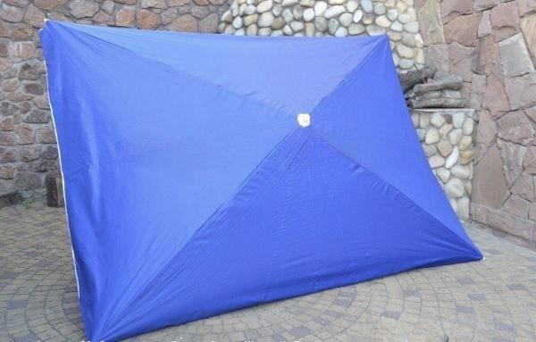 Зонт торговый с клапаном и серебром 2х2 м - фото 2 Зонт торговый с клапаном и серебром 2х2 м - фото 2