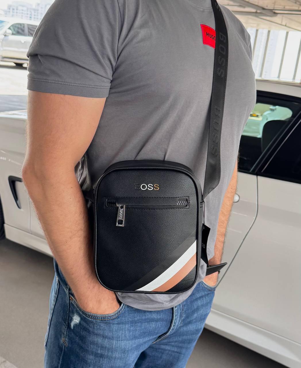Сумка мужская брендовая BOSS Черный (6602 PTR) - фото 9 Сумка мужская брендовая BOSS Черный (6602 PTR) - фото 9