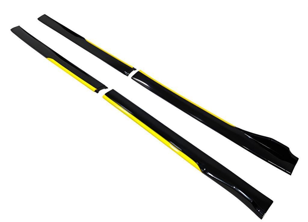 Універсальні накладки на бічні пороги DPT Niken Yellow ABS 4 шт. Чорний (130747)