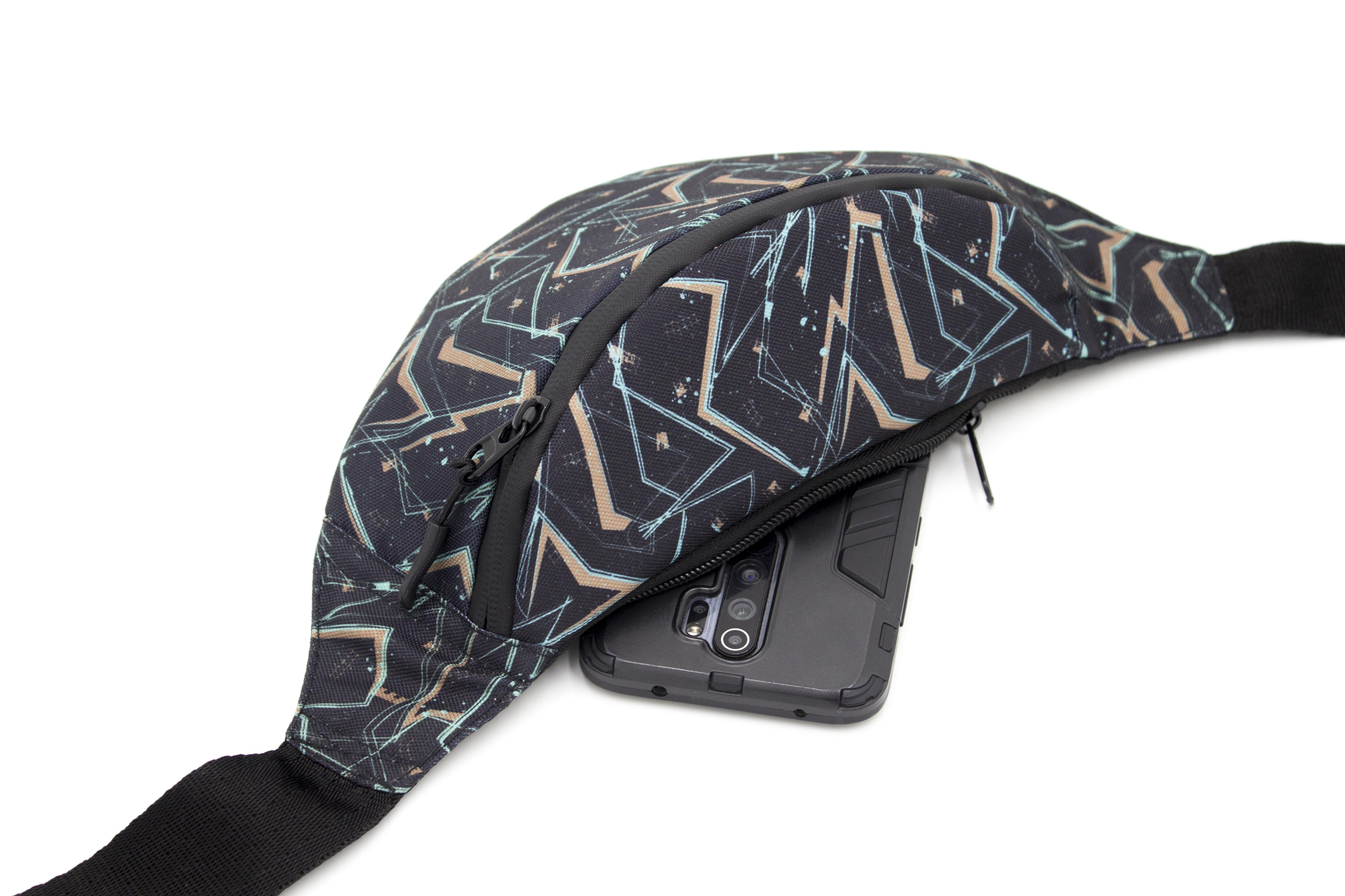 Сумка бананка Геометрія Чорний (BG-006) - фото 5