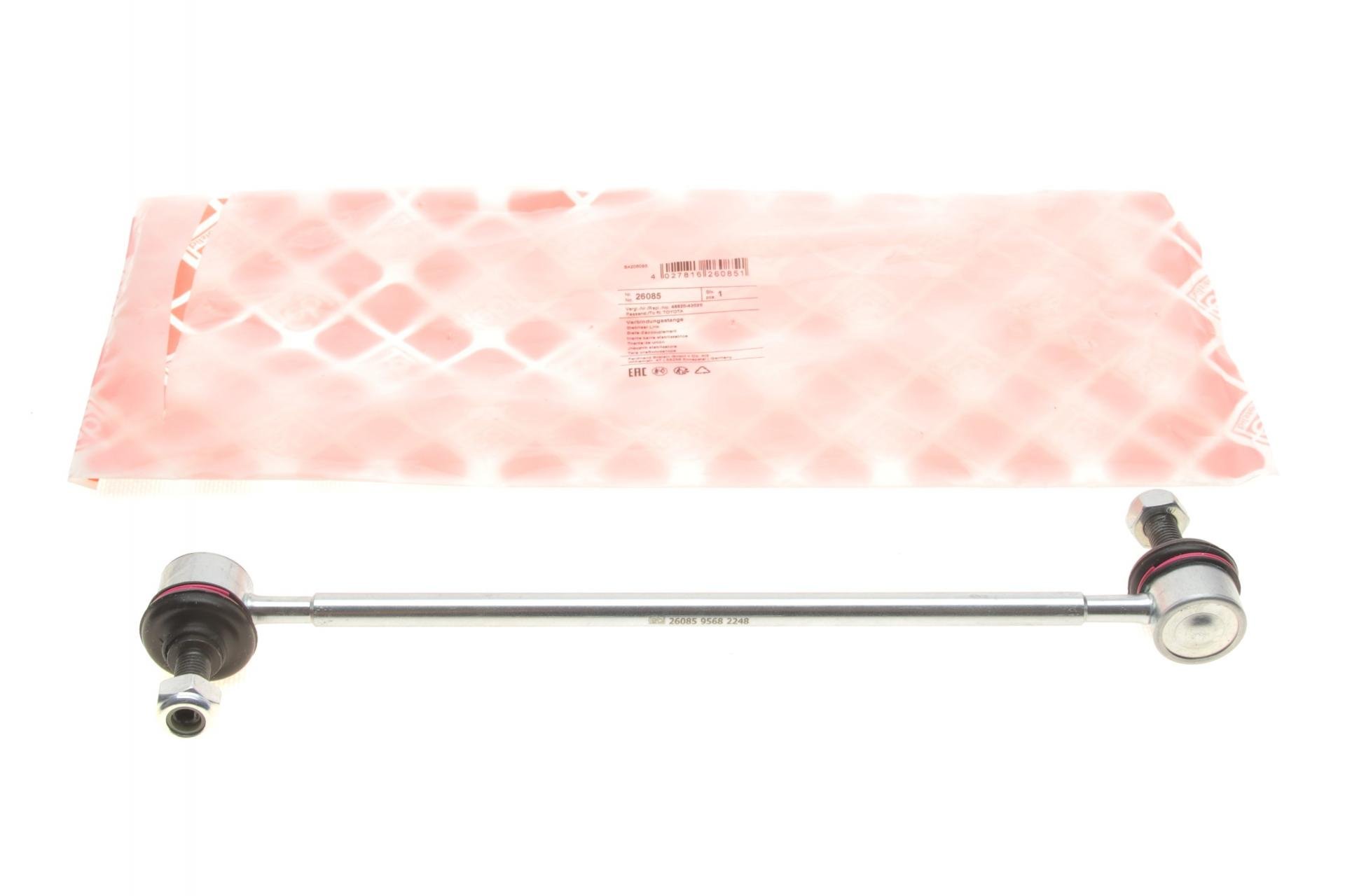 Тяга стабілізатора переднього Toyota Camry 01-/Rav 4 II 00- L=285 mm - 26085 FEBI BILSTEIN