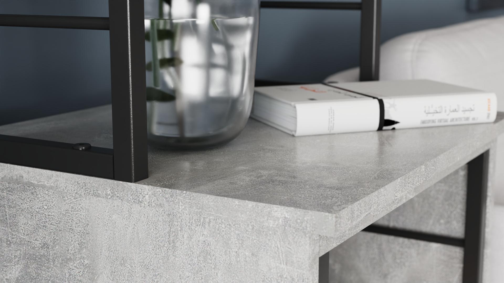 Стіл-тумба трансформер Ferrum-decor Смарт 3/1 з етажеркою метал/ДСП 16 мм 1430x1450x500 мм Чорний/Бетон (FRD-105115) - фото 10 Стіл-тумба трансформер Ferrum-decor Смарт 3/1 з етажеркою метал/ДСП 16 мм 1430x1450x500 мм Чорний/Бетон (FRD-105115) - фото 10