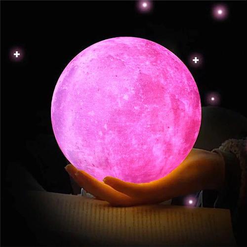 Ночник Луна Moon lamp сенсорный 6 цветов 13 см - фото 6