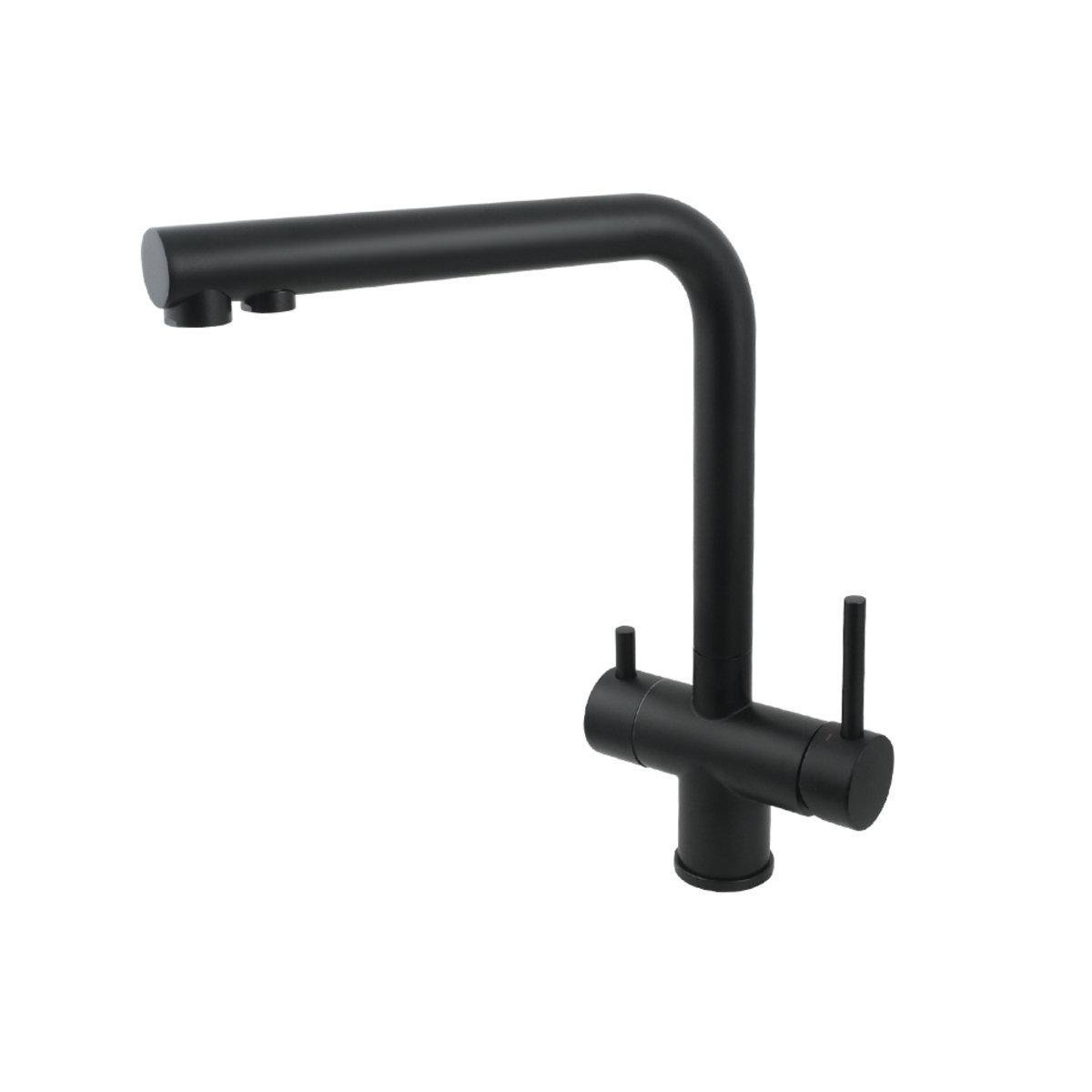 Смеситель для кухни Venta VS802FB с подключением к осмосу Черный (SW-86483)