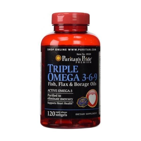 Добавка натуральная Triple Omega 3-6-9 120 softgels