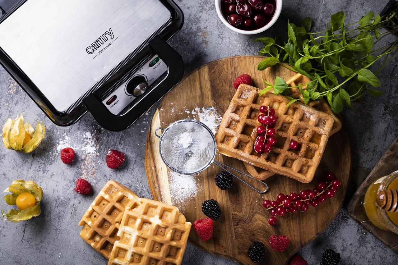 Вафельница Camry CR 3046 для 2 квадратных бельгийских вафель XXL 1600 Вт - фото 10 Вафельница Camry CR 3046 для 2 квадратных бельгийских вафель XXL 1600 Вт - фото 10