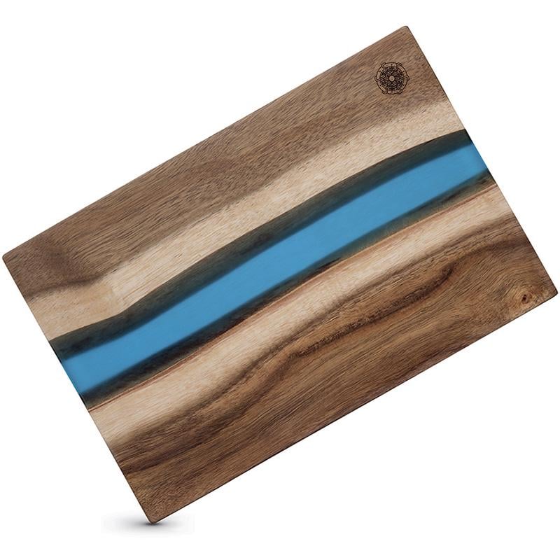 Доска разделочная Pozzi Milano Essentials Blue 30х20х2 см акация и эпоксидная смола (111005877)