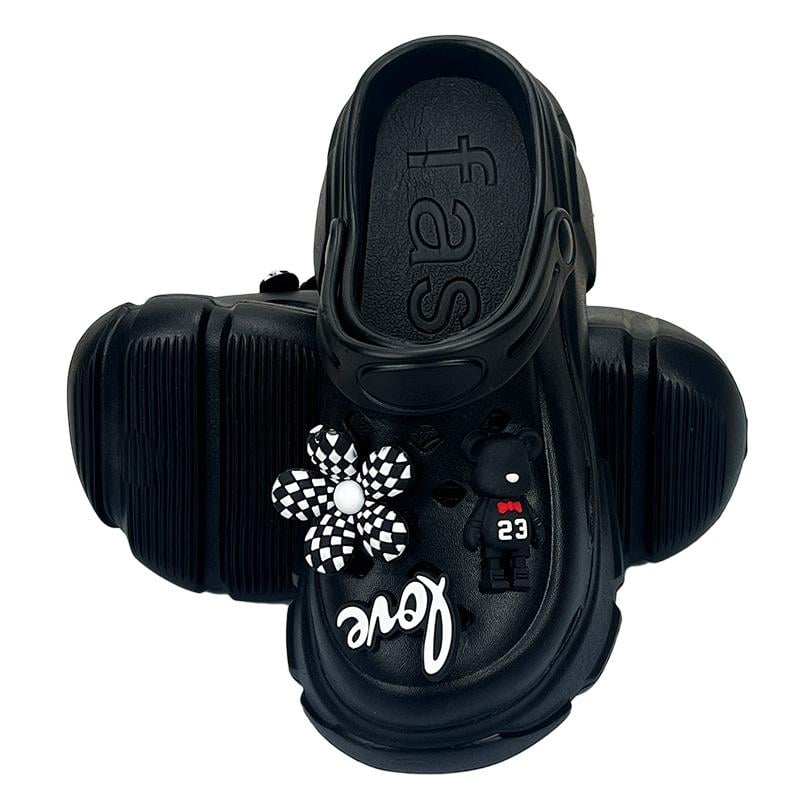 Сабо женские на платформе с джибитсами 18996-2 p. 37 23,5-24 см Черный