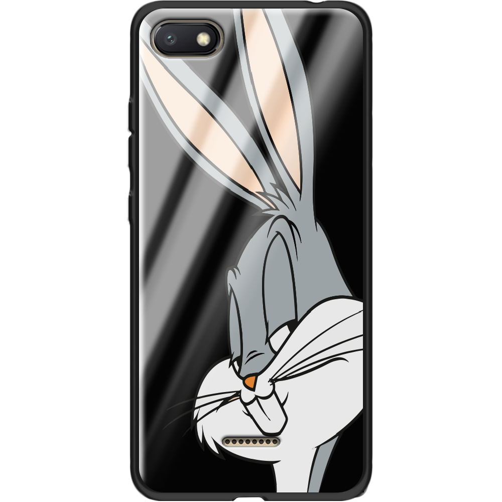 Чехол Boxface Xiaomi Redmi 6A Lucky Rabbit Черный силикон со стеклом (34811-bk81-37745)