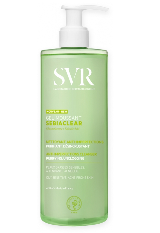 Гель для умывания SVR Sebiaclear Gel Moussant Anti-Imperfections для жирной кожи подверженной акне 400 мл (26002899)
