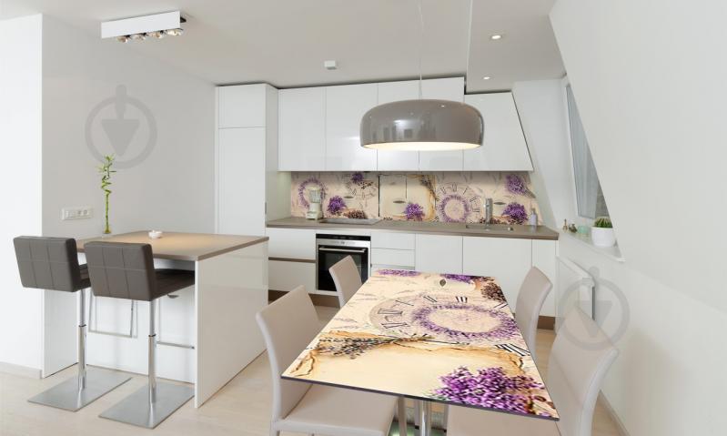 Наклейка виниловая на стол Zatarga «Лавандовое Кофе» 600х1200 мм Z180604st