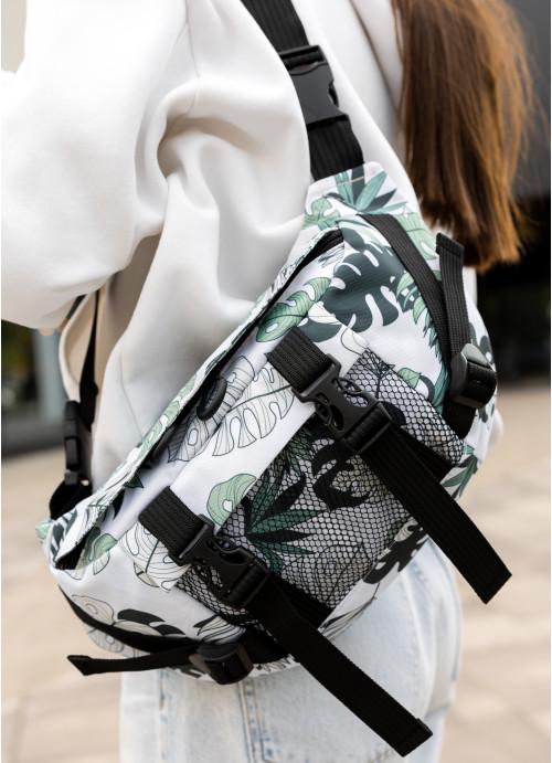 Поясная сумка женская Sambag Leaves тканевая (1120038721)