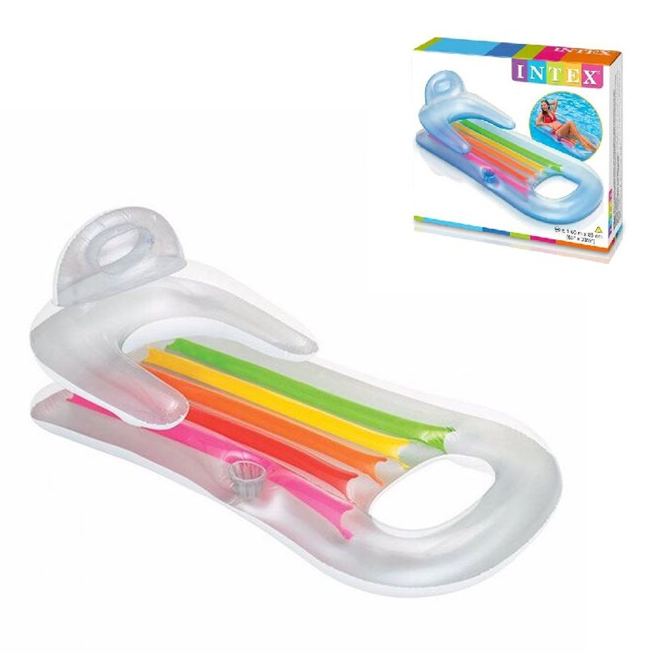 Надувне крісло-матрас Inteх 58802 160х85 см Білий (15360129)