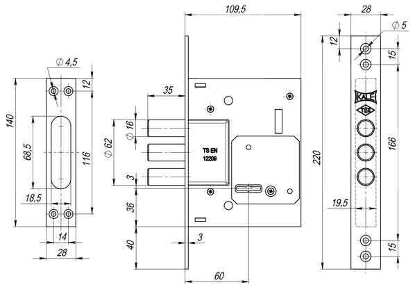 Замок сувальдный 257L 5 ключей 60 мм WFP (1-30178) - фото 2 Замок сувальдный 257L 5 ключей 60 мм WFP (1-30178) - фото 2