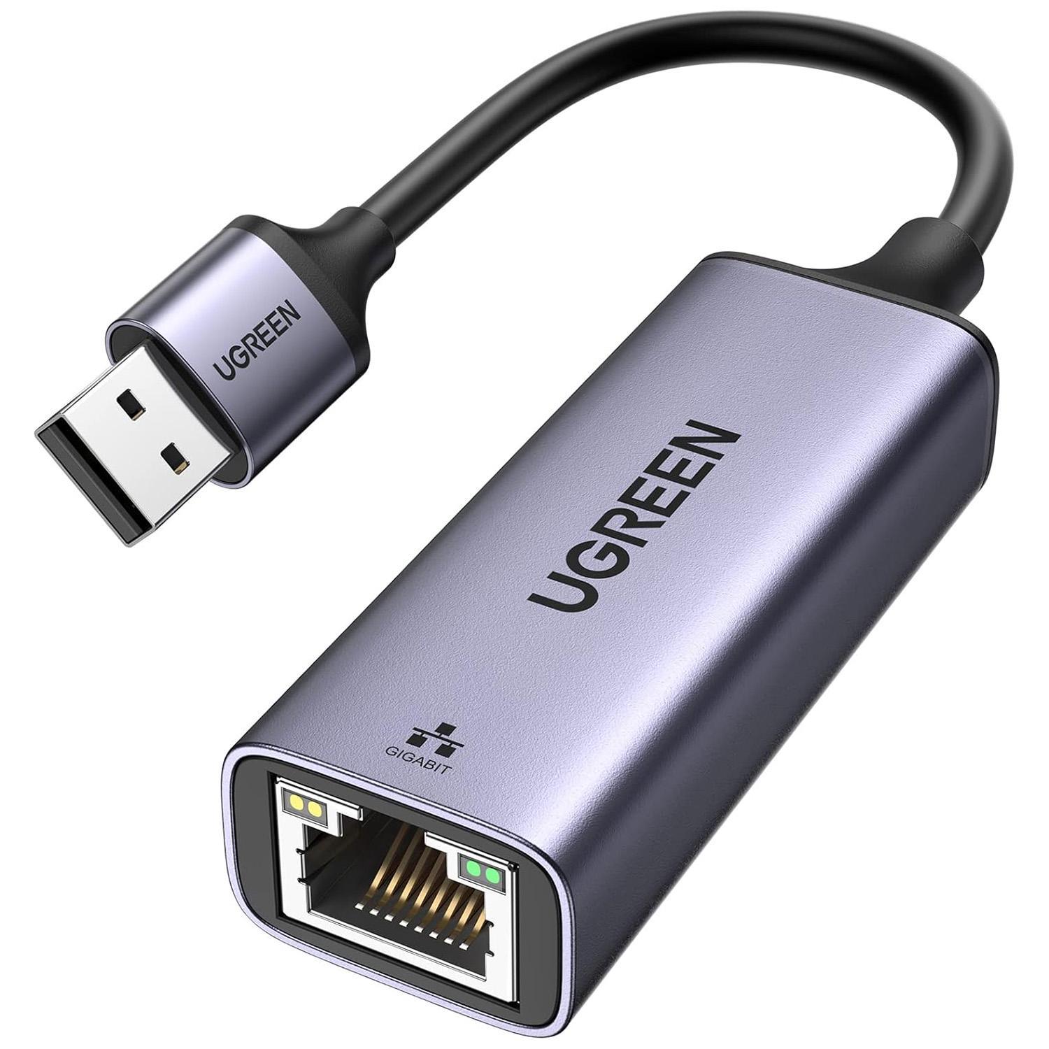 Мережевий адаптер для ноутбука UGREEN CM209 USB 3.0/RJ45/1000 Мбіт/с Сірий (50922)