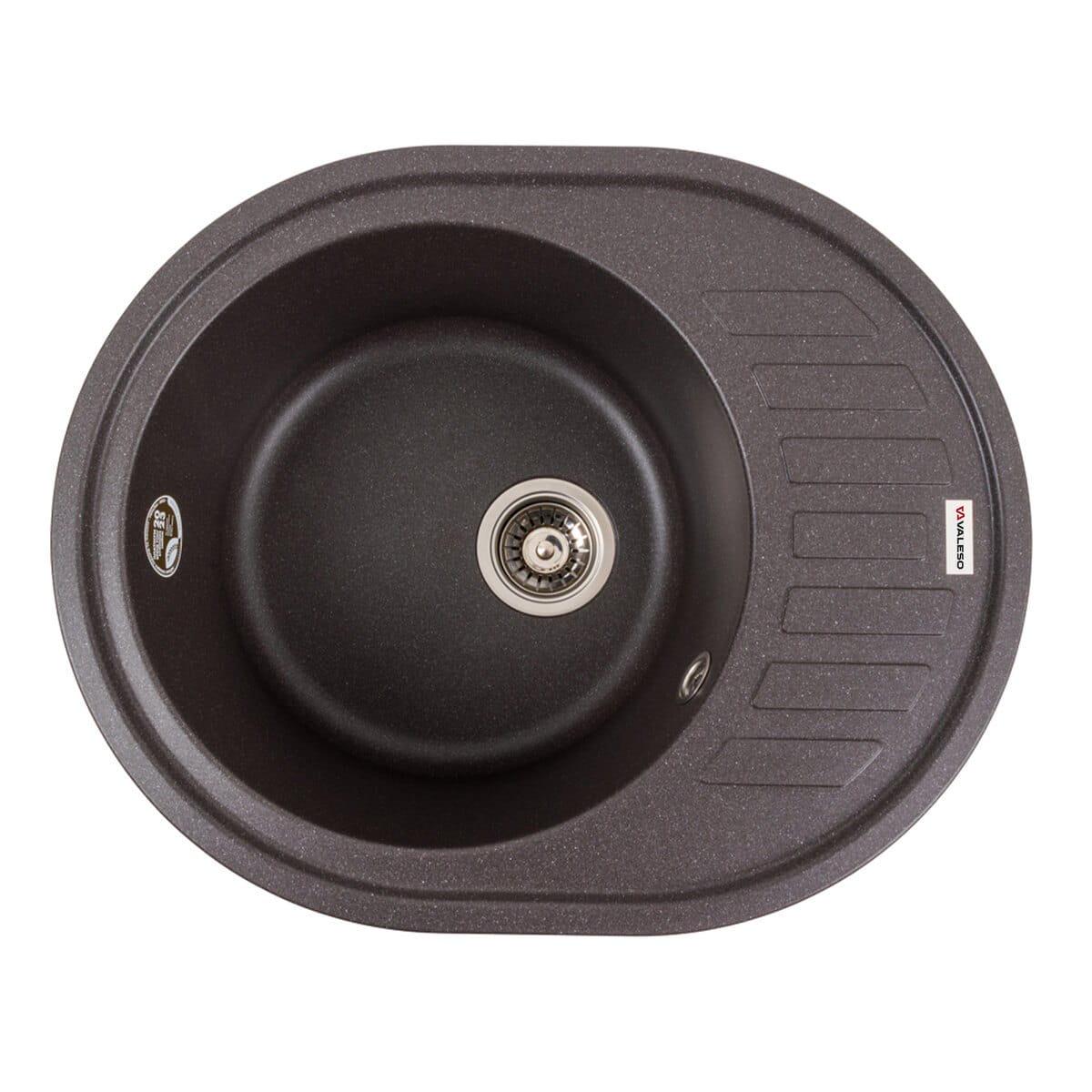 Мойка гранитная Valeso Soul 620х500 врезная овальная Коричневый матовый (PLTM-SP000047433)