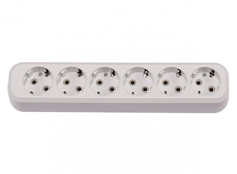 Колодка шестимісна Luxel BENEFICE з заземленням (7181)