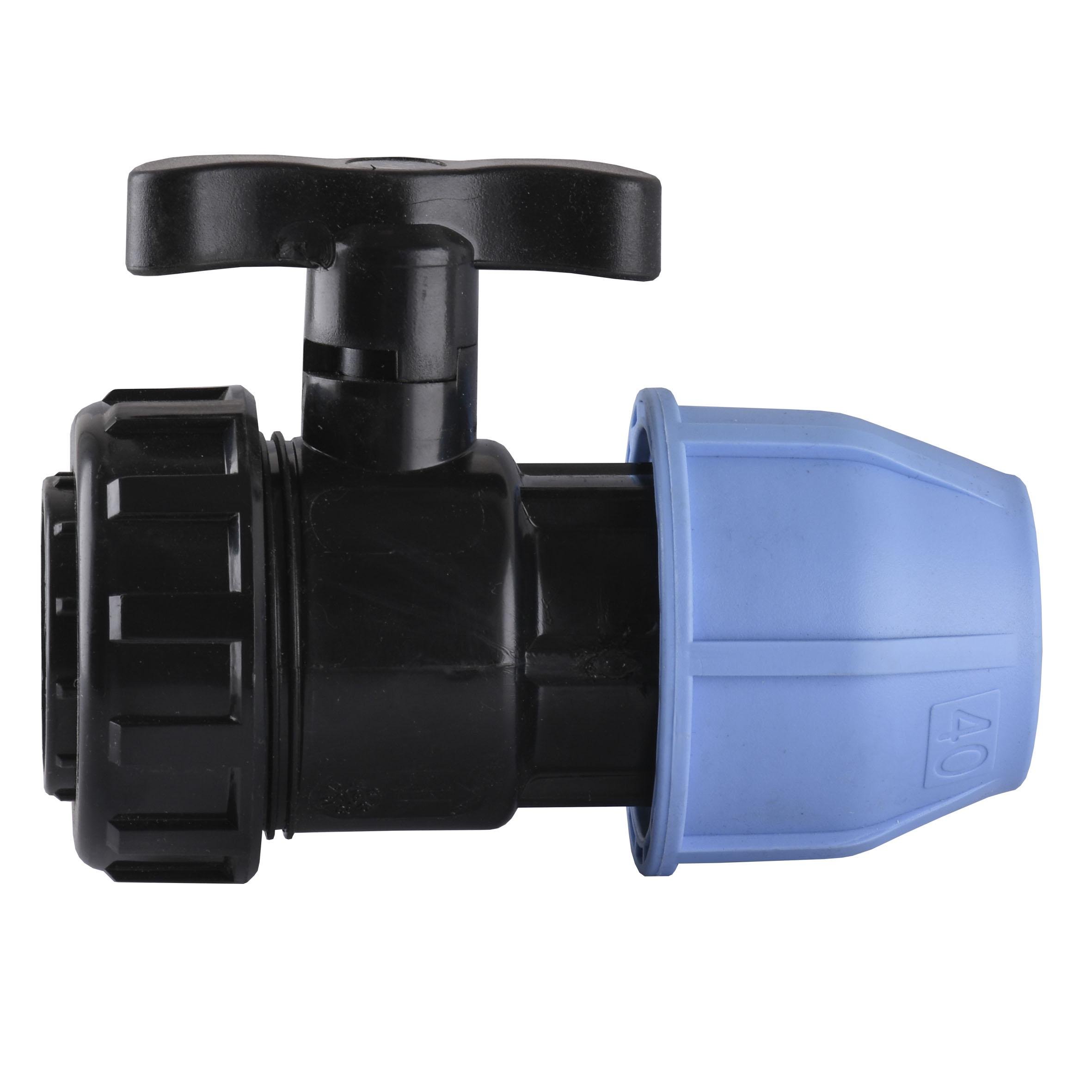 Кран шаровой ПЭ Vsplast 6002 000014144 1 1/4" вн-тр 40 мм (108891)