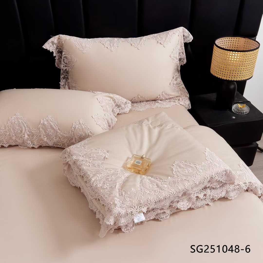 Комплект постільної білизни з ковдрою з мереживом євро (70131) - фото 2 Комплект постільної білизни з ковдрою з мереживом євро (70131) - фото 2