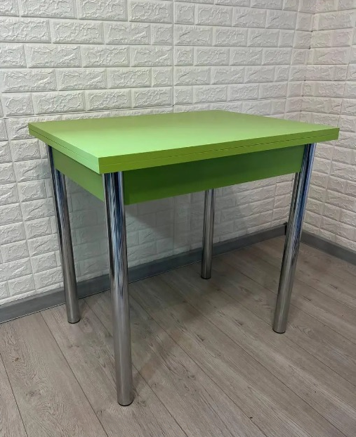Обідній стіл Оскар розкладний 60х80/80х120х75 см Салатовий/Сірий (28374247)