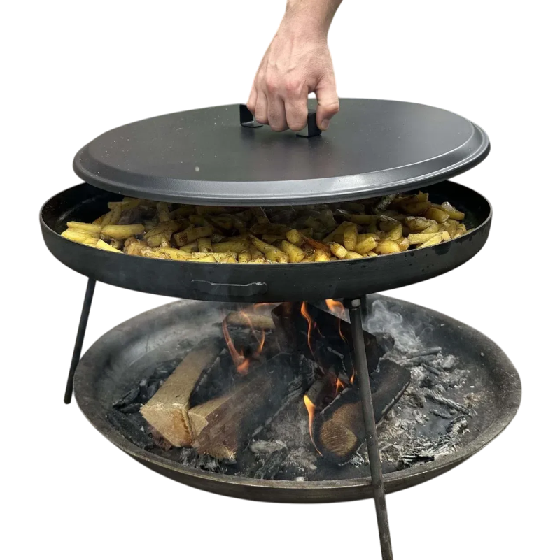 Сковорода с диска бороны з крышкой 540х415х330 мм (SDR-40K) - фото 7