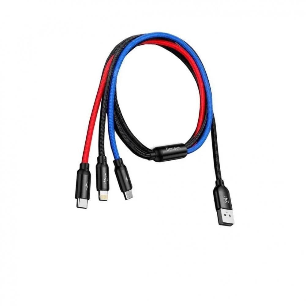 Кабель Baseus Type-C/Lightning/microUSB-USB 3в1 120 см (25397324)