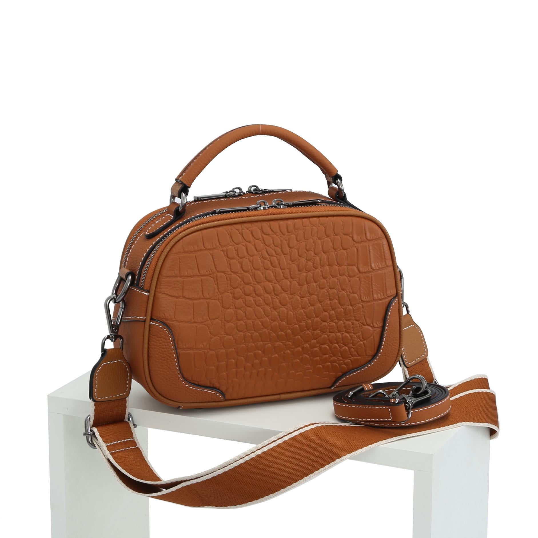 Сумка женская Italian Bags Миледи кожаная через плечо Brown