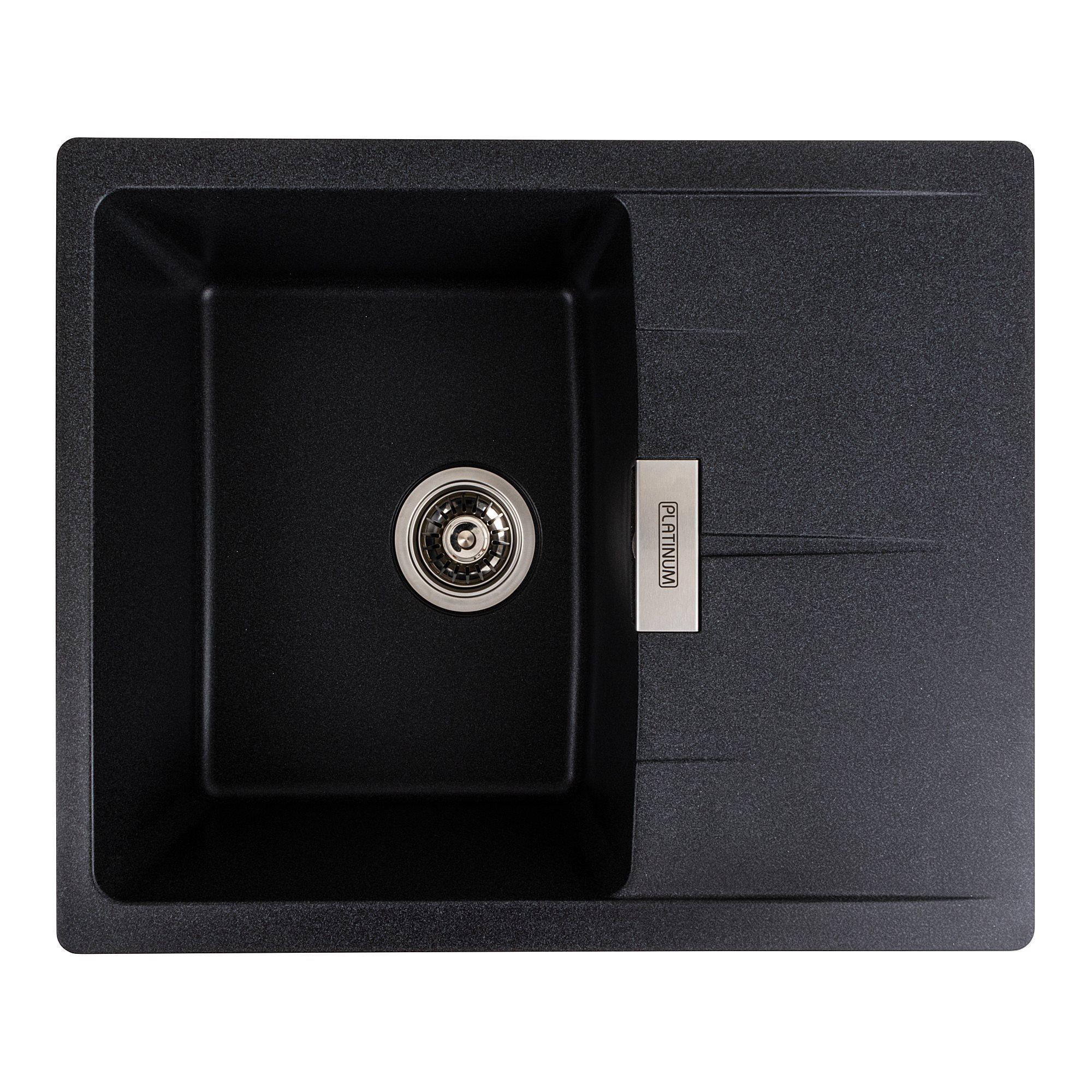 Мойка для кухни гранитная Platinum 6250 ZIRKONE матовая Карбон - фото 1 Мойка для кухни гранитная Platinum 6250 ZIRKONE матовая Карбон - фото 1