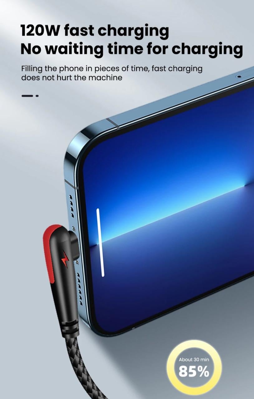 Кабель USB Type-C 2 м 90° (2554736543) - фото 9