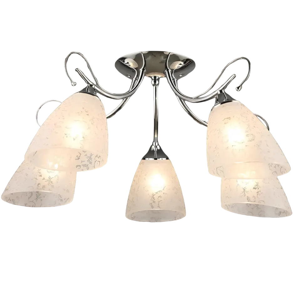 Люстра Svet на пять плафонов под лампы Е27 Белый (SR-A3824/5 CH)