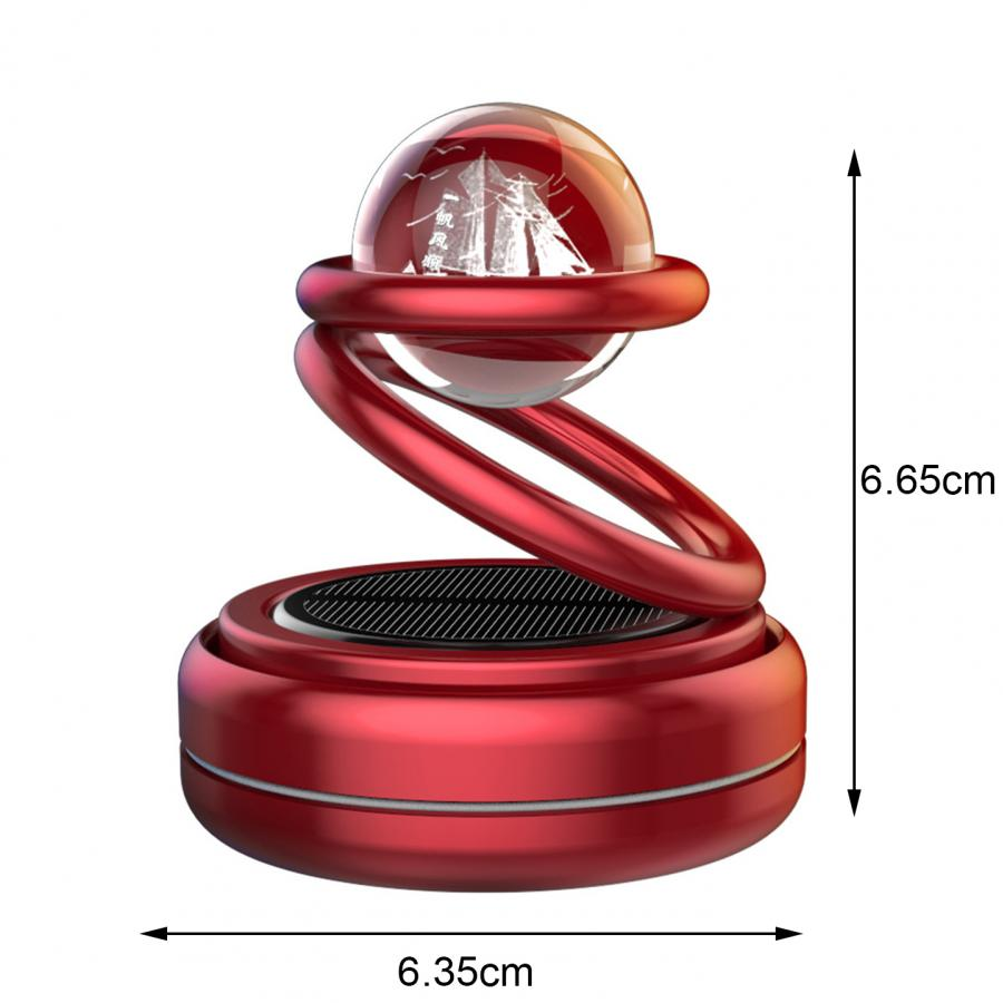 Ароматизатор на сонячних батареях у машину кільця що обертаються 3D корабель Чорний - фото 4 Ароматизатор на сонячних батареях у машину кільця що обертаються 3D корабель Чорний - фото 4