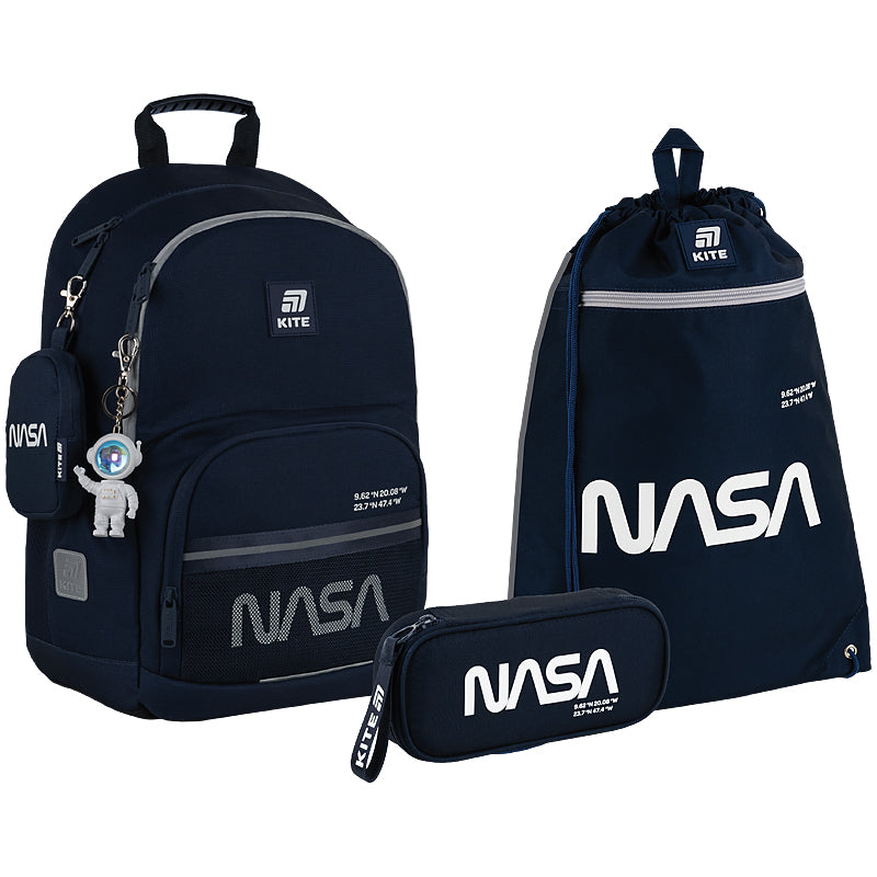 Школьный набор KITE Education NASA SET_NS25-585M рюкзак/пенал/сумка (4063276263100)