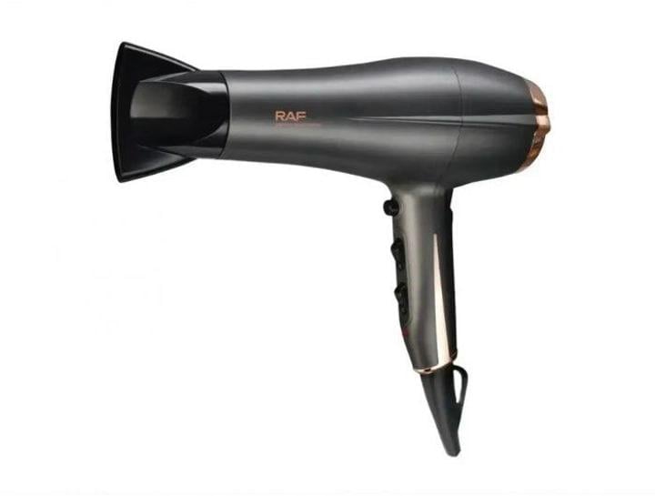 Фен для волос профессиональный RAF R.409G с регулировкой скорости и температуры 2200 Вт Серый (1842996024)