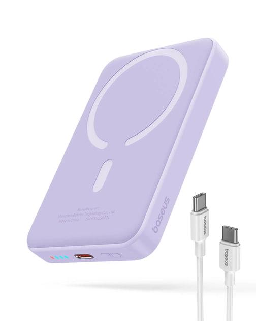 Повербанк Baseus Magnetic Mini Air 10000 mAh 20 W 2в1 QC3.0+PD3.0 с беспроводной зарядкой Qi 15 W Purple (P10059001513-00) - фото 7