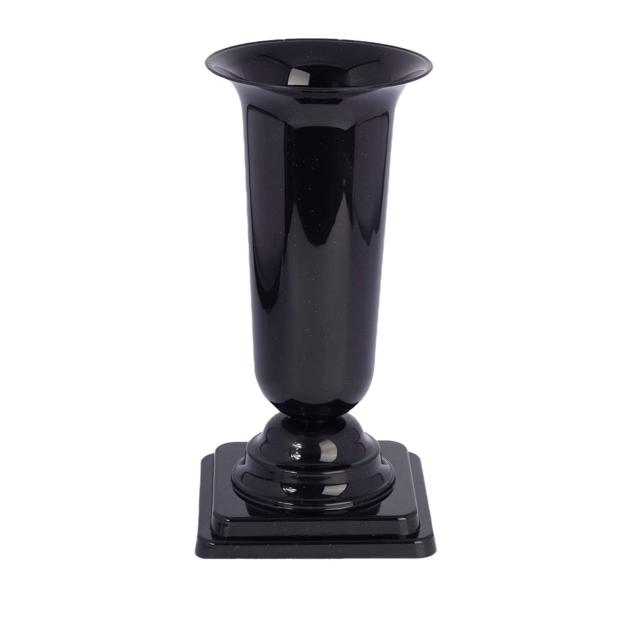 Вазон Дама с подставкой 16,8 см Черный металлик (46560) - фото 1 Вазон Дама с подставкой 16,8 см Черный металлик (46560) - фото 1